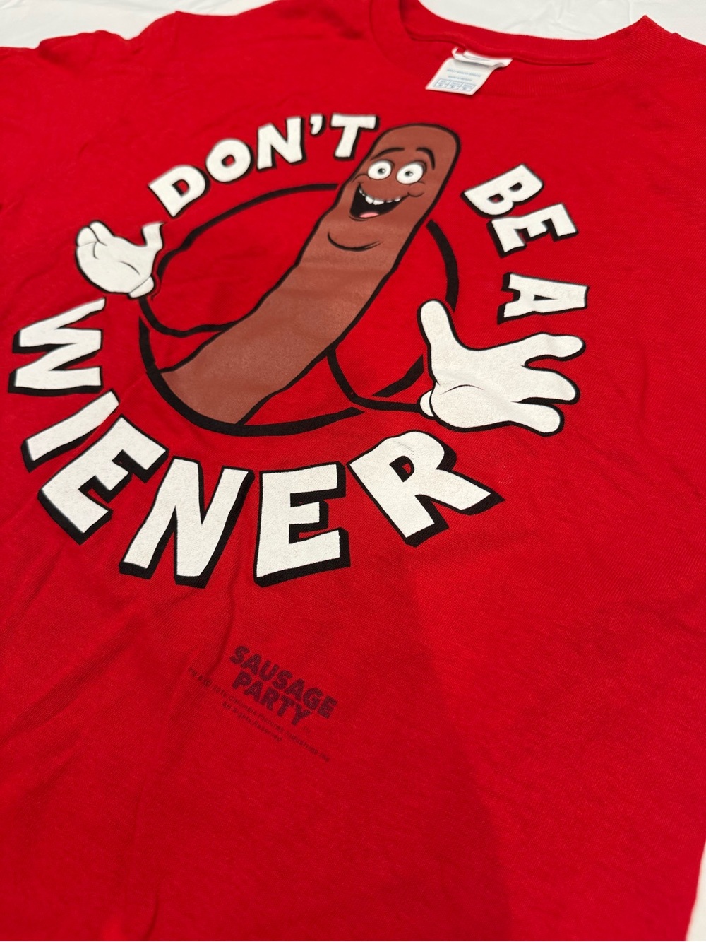 Delta Red Graphic 'Don't Be a Wiener' Short Sleeve Tee